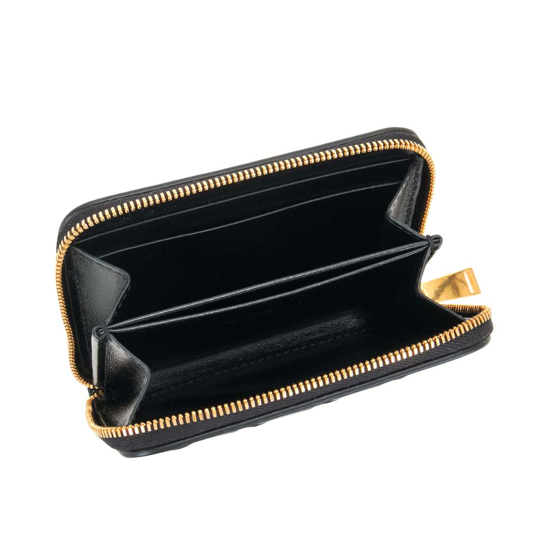 Common Intrecciato Zipper Coin Wallet - Black