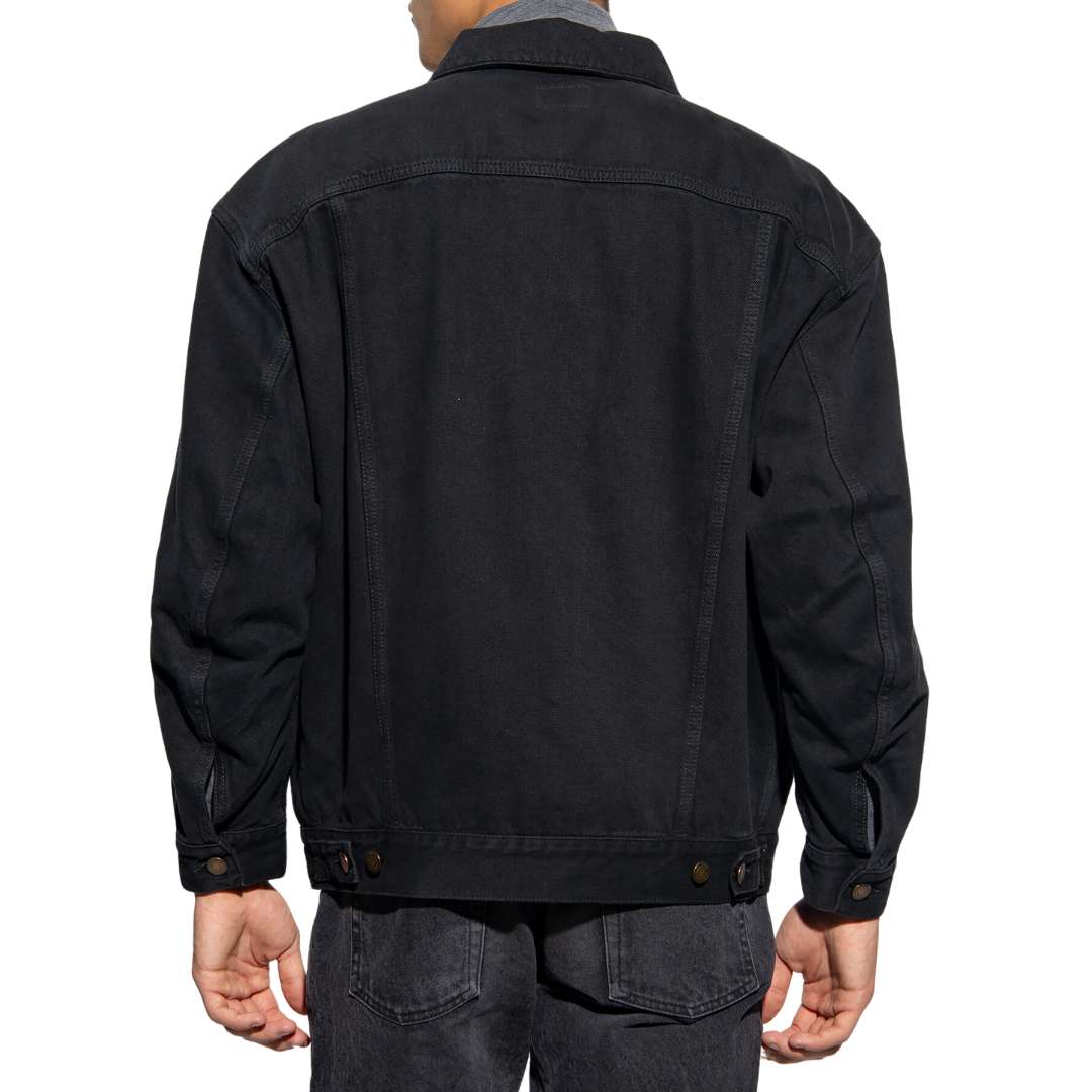 Oversized jacket in carbon black denim