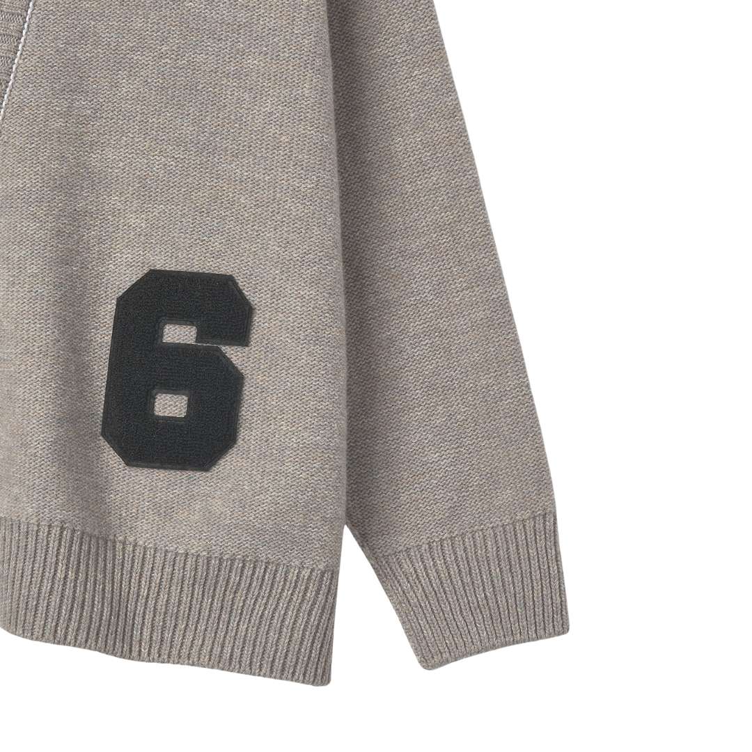 6 Logo Elbow Cut Out Cardigan