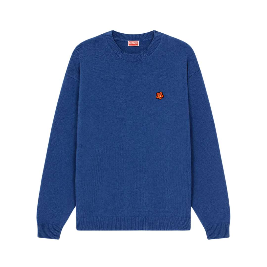 Boke Flower Crest embroidered wool jumper