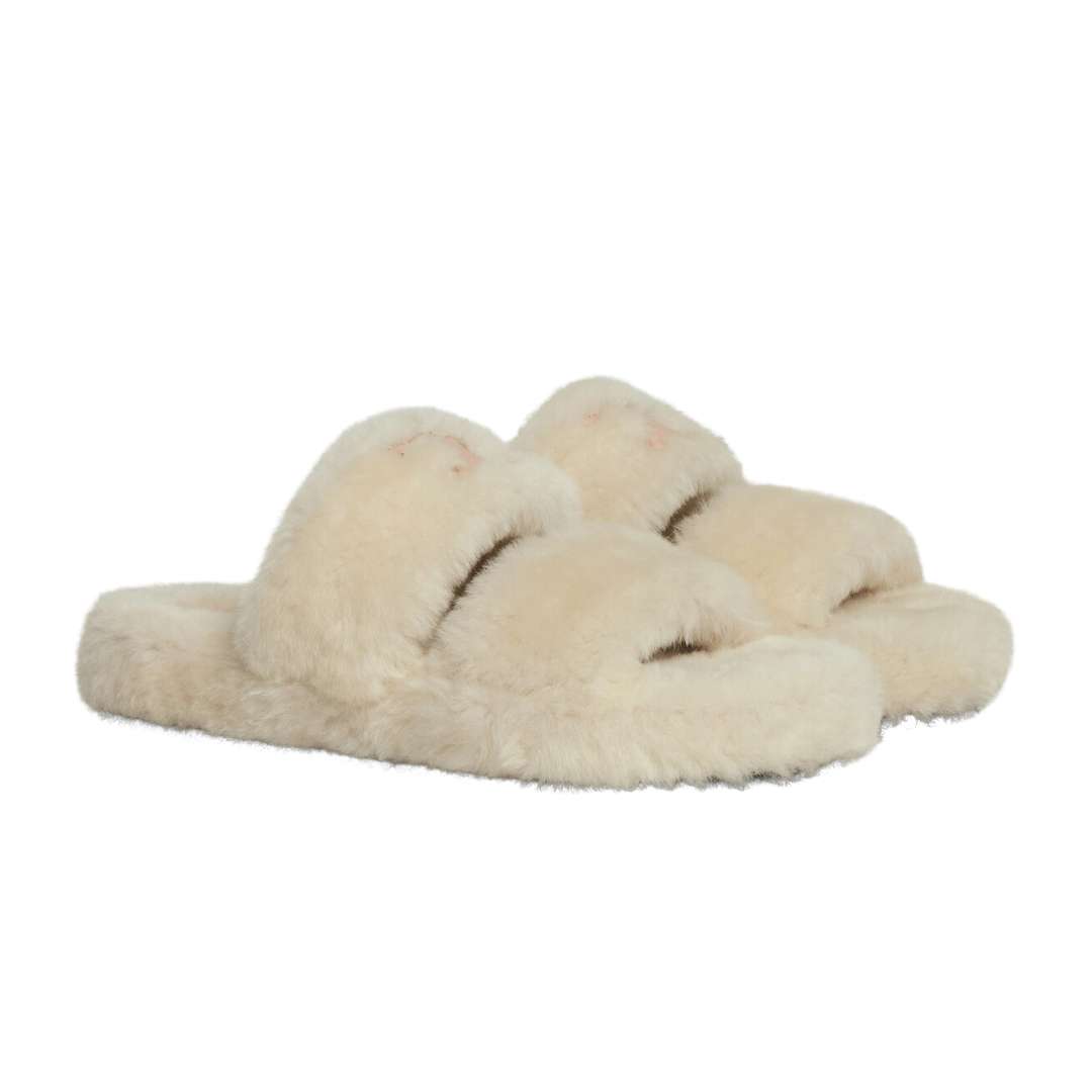 Fur Slides Triomphe in Shearling