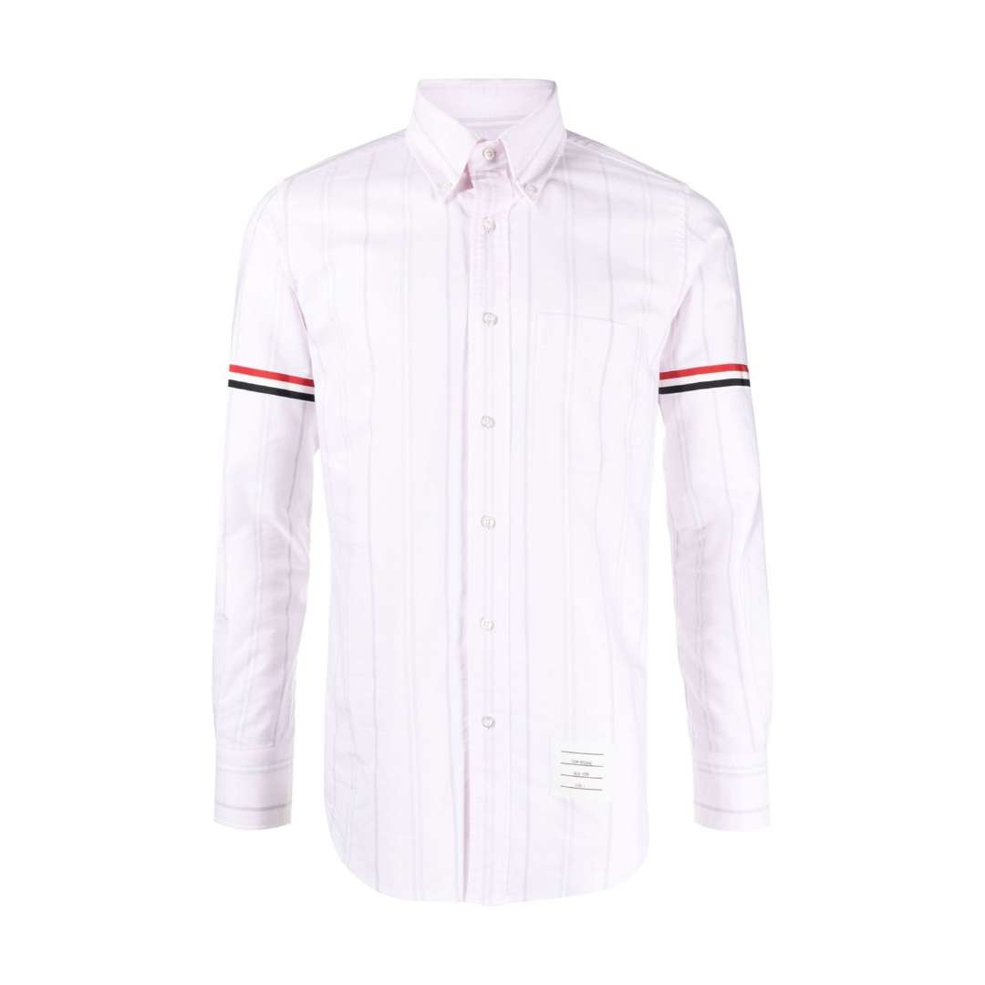 Vertical-stripe pattern cotton shirt