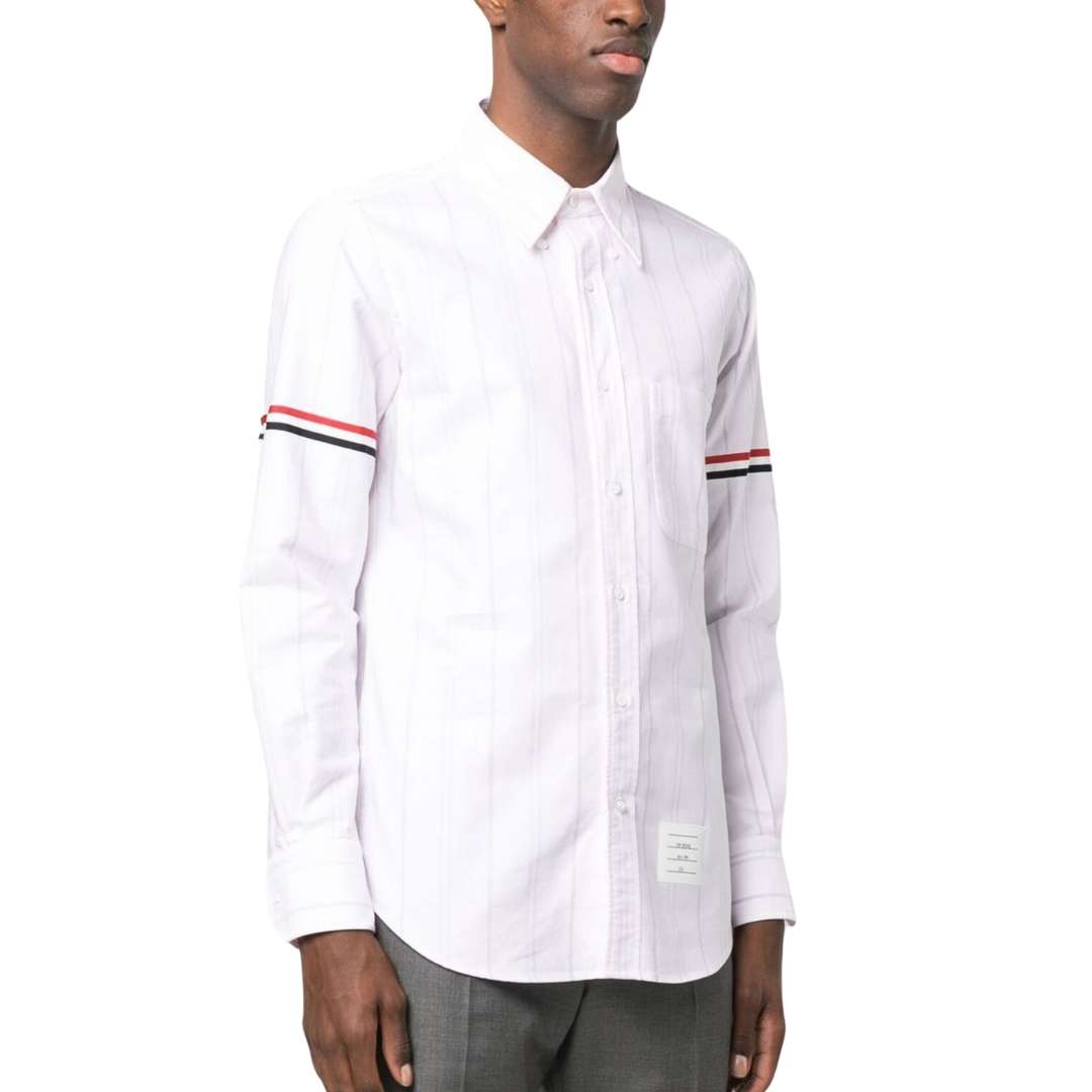 Vertical-stripe pattern cotton shirt