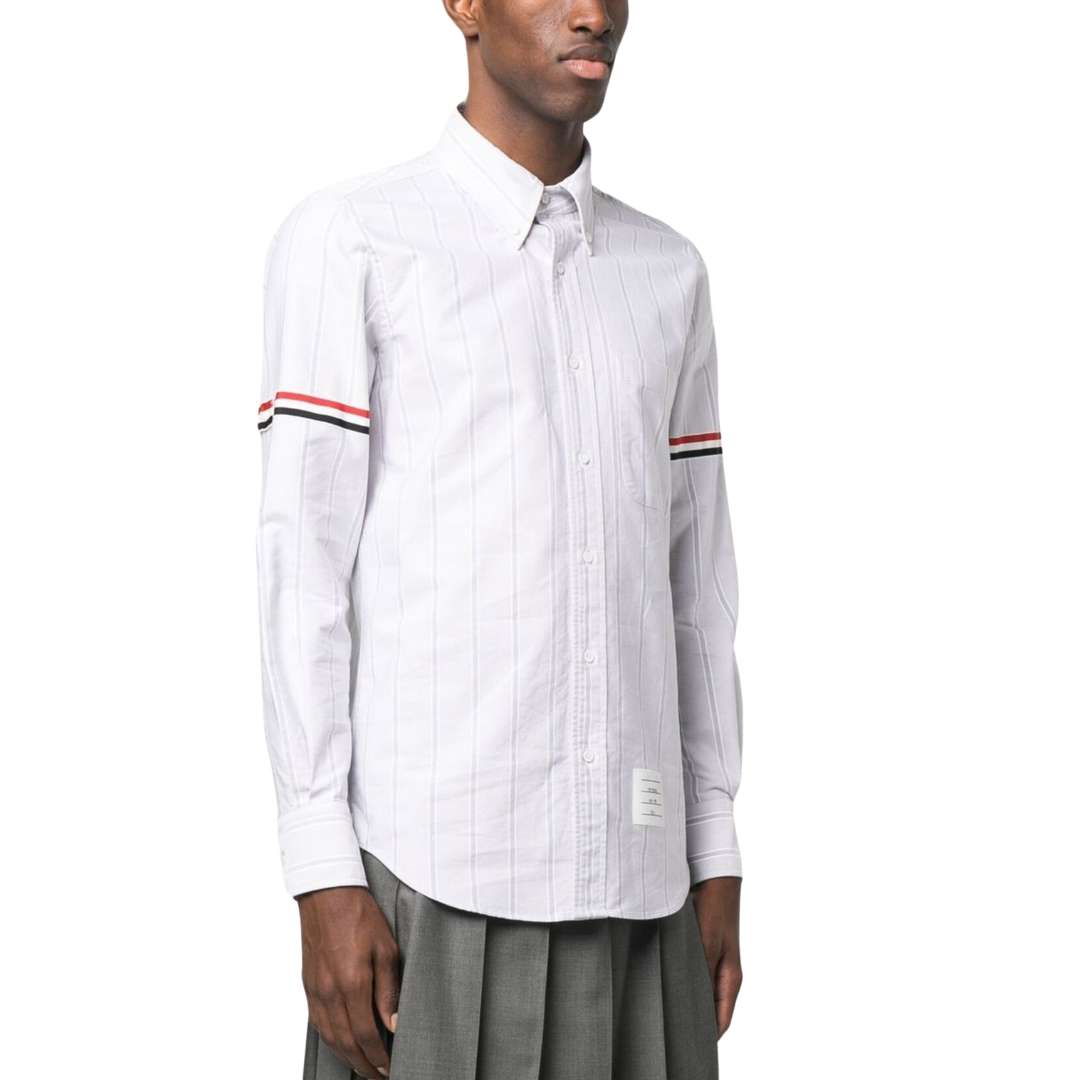 Vertical-stripe pattern cotton shirt	