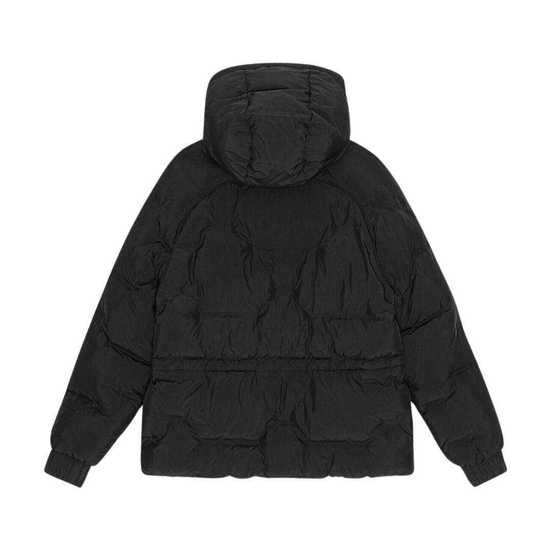 Black Short Puffer Raglan Jacket