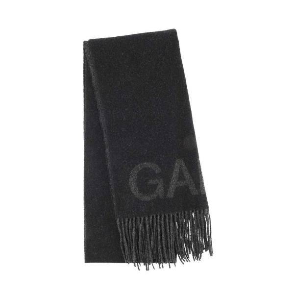 Black Fringed Wool Scarf