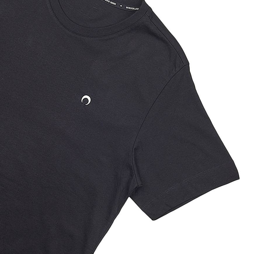 Moon Logo Embroidered Short Sleeve T-Shirt