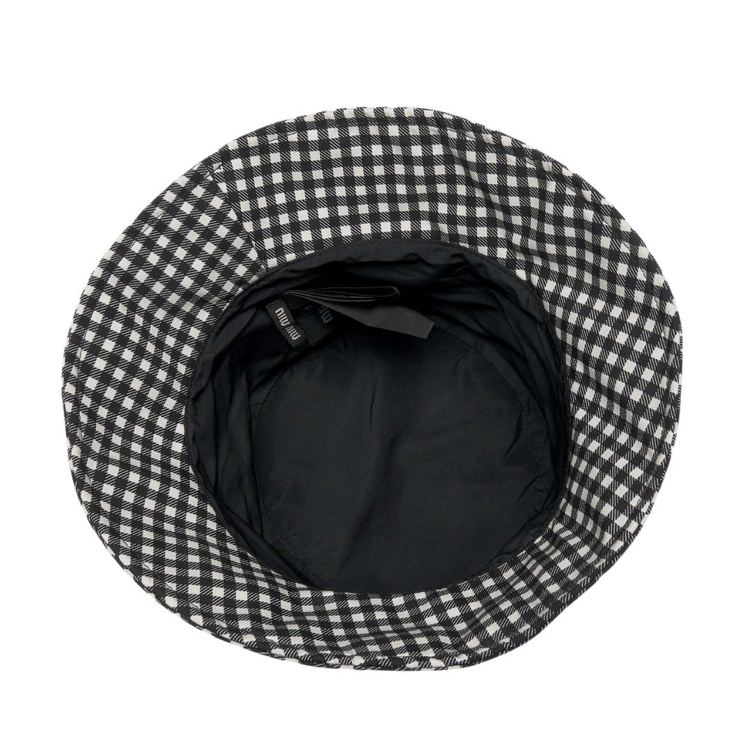 Black And White Check Bucket Hat 