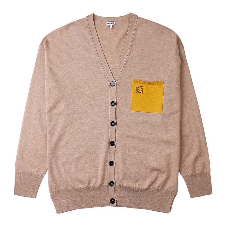  Anagram Pocket Wool Cardigan