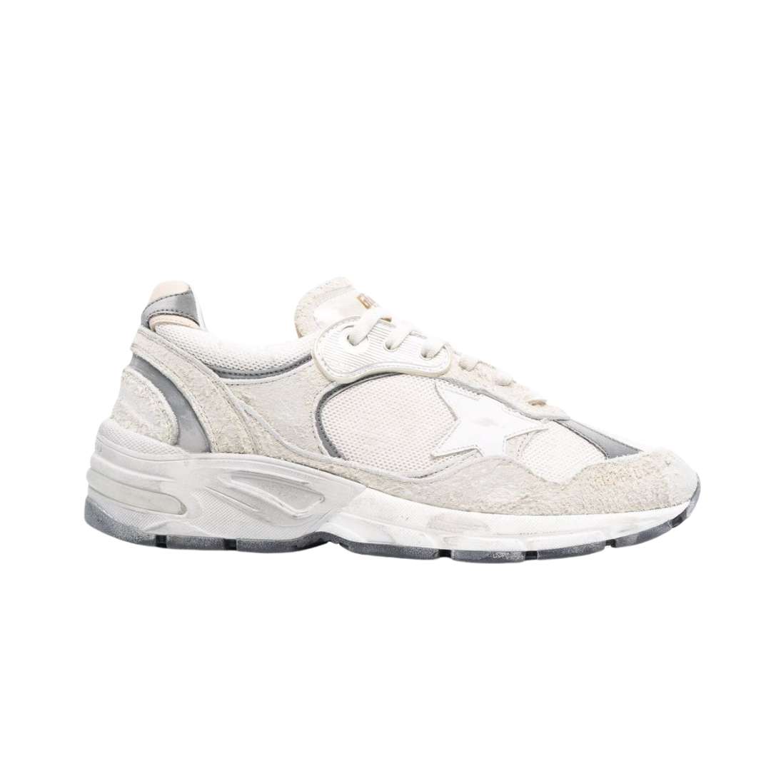 Dad-Star in white mesh and suede