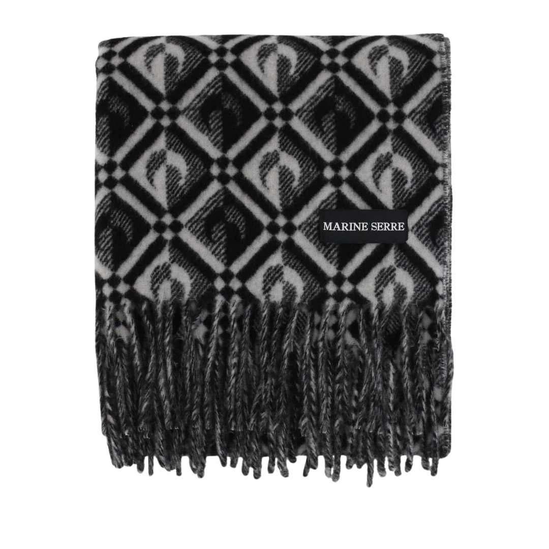 Wool jacquard scarf