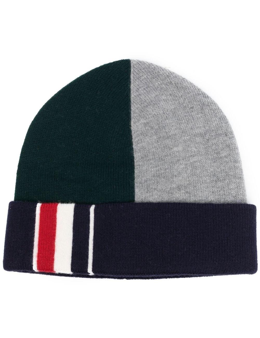  Color Block Virgin Wool Beanie