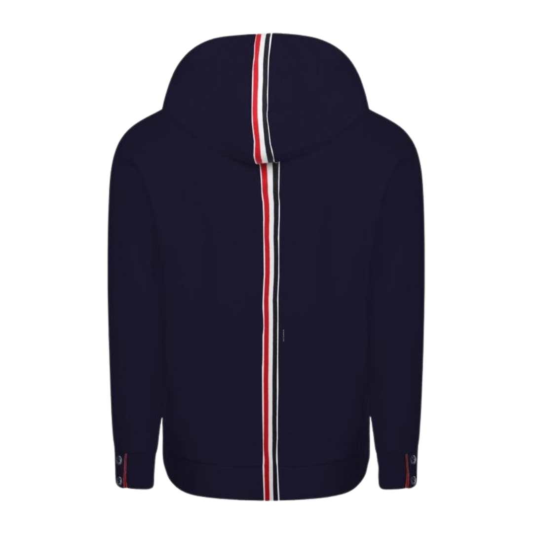 Center Back RWB Stripe Loopback Jersey Hoodie