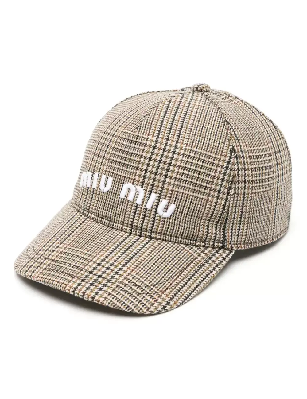 Prince of Wales Check Wool Baseball Cap