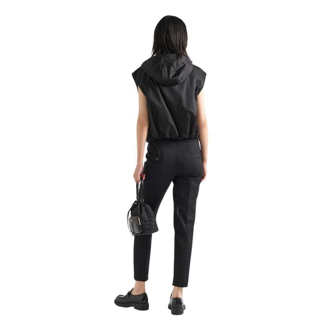 Re-nylon hooded vest