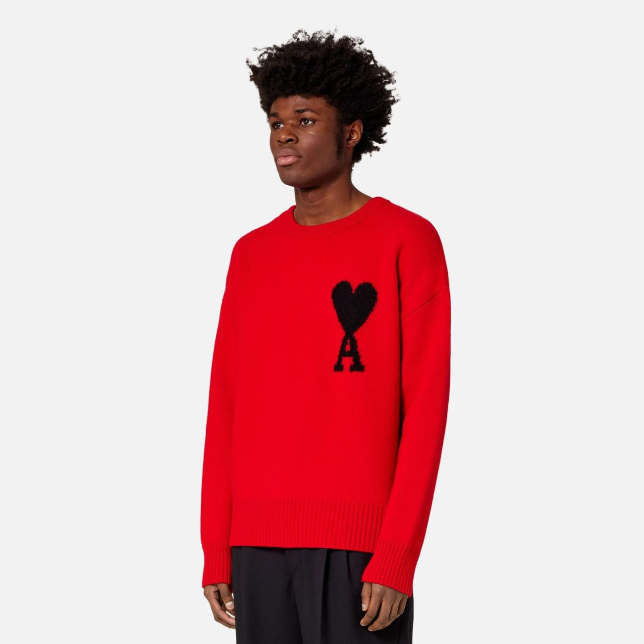 Ami De Coeur Crewneck Sweater (Red)