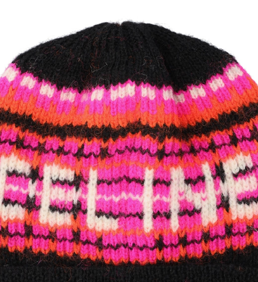 Logo jacquard wool beanie