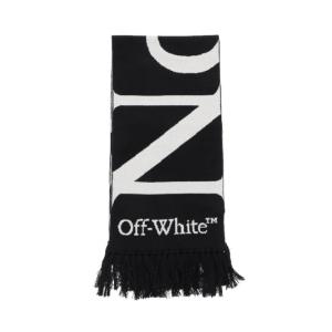 Logo fringe wool muffler