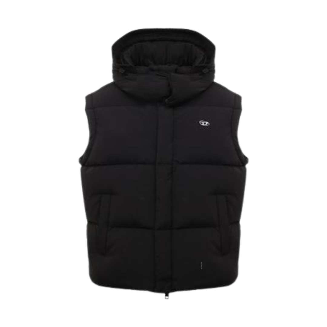 Roll piece down vest