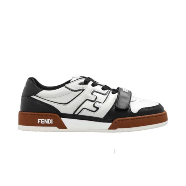 Match leather low-top sneakers