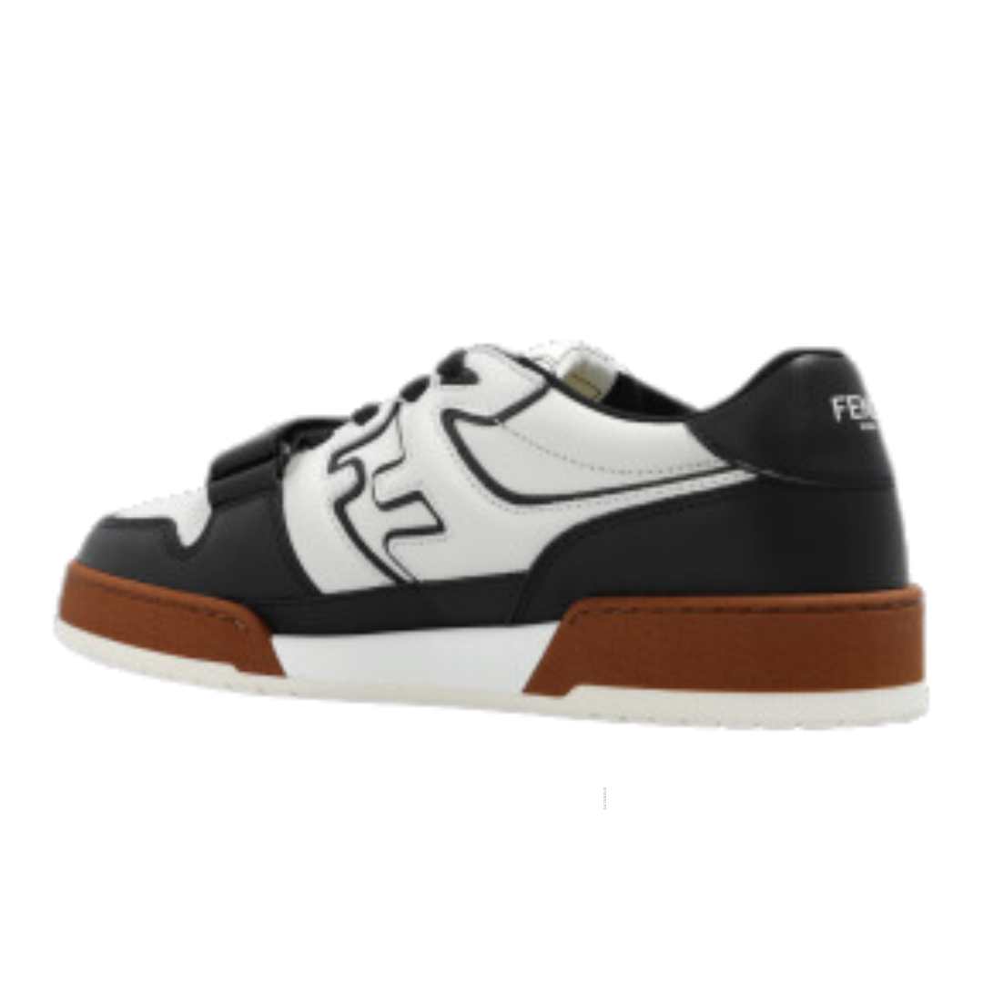 Match leather low-top sneakers