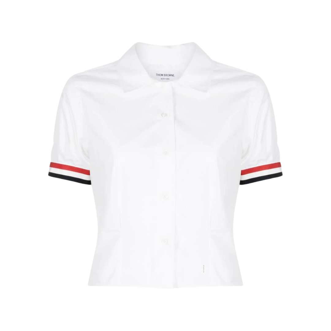 Women's RWB Striped Short Sleeve Shirt - White