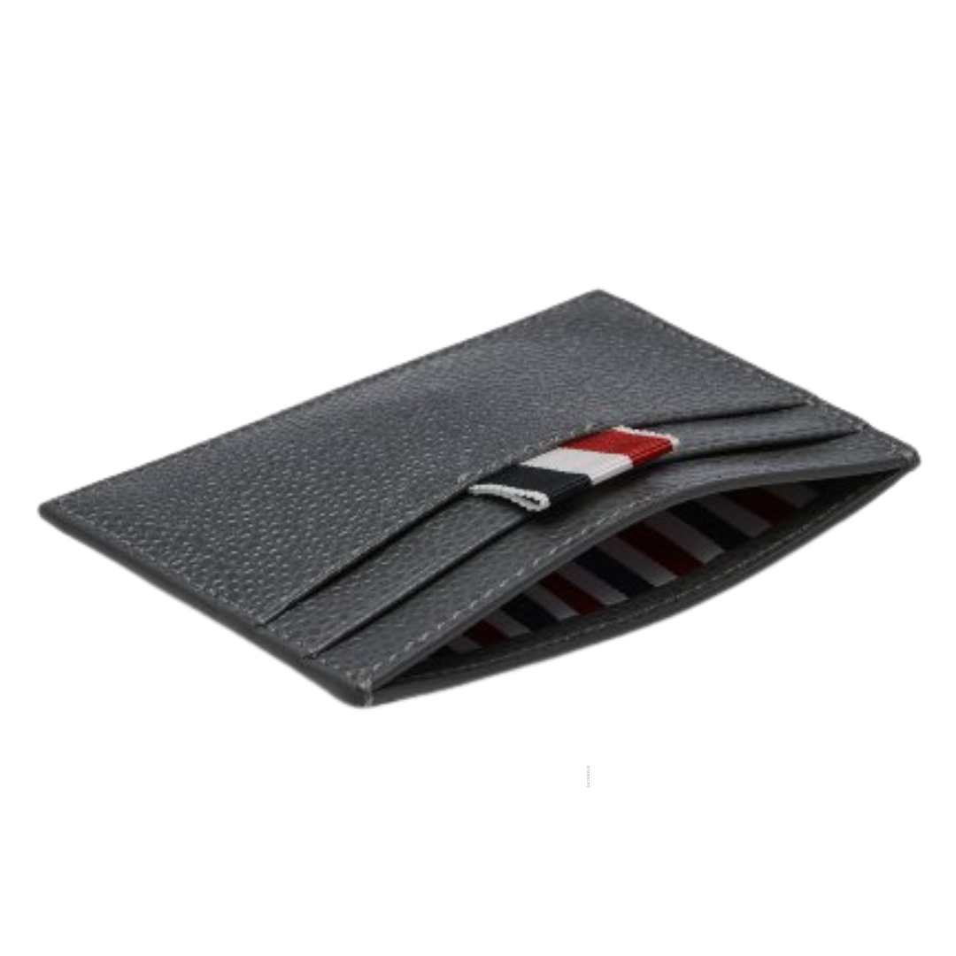 Men's Back Paper Logo Label Card Case - Dark Gray