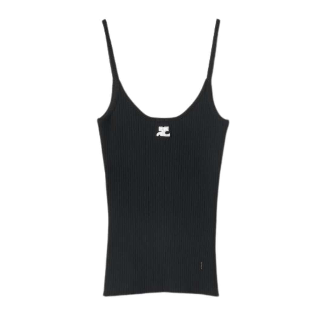  Women's Knitted Tank Top - Black