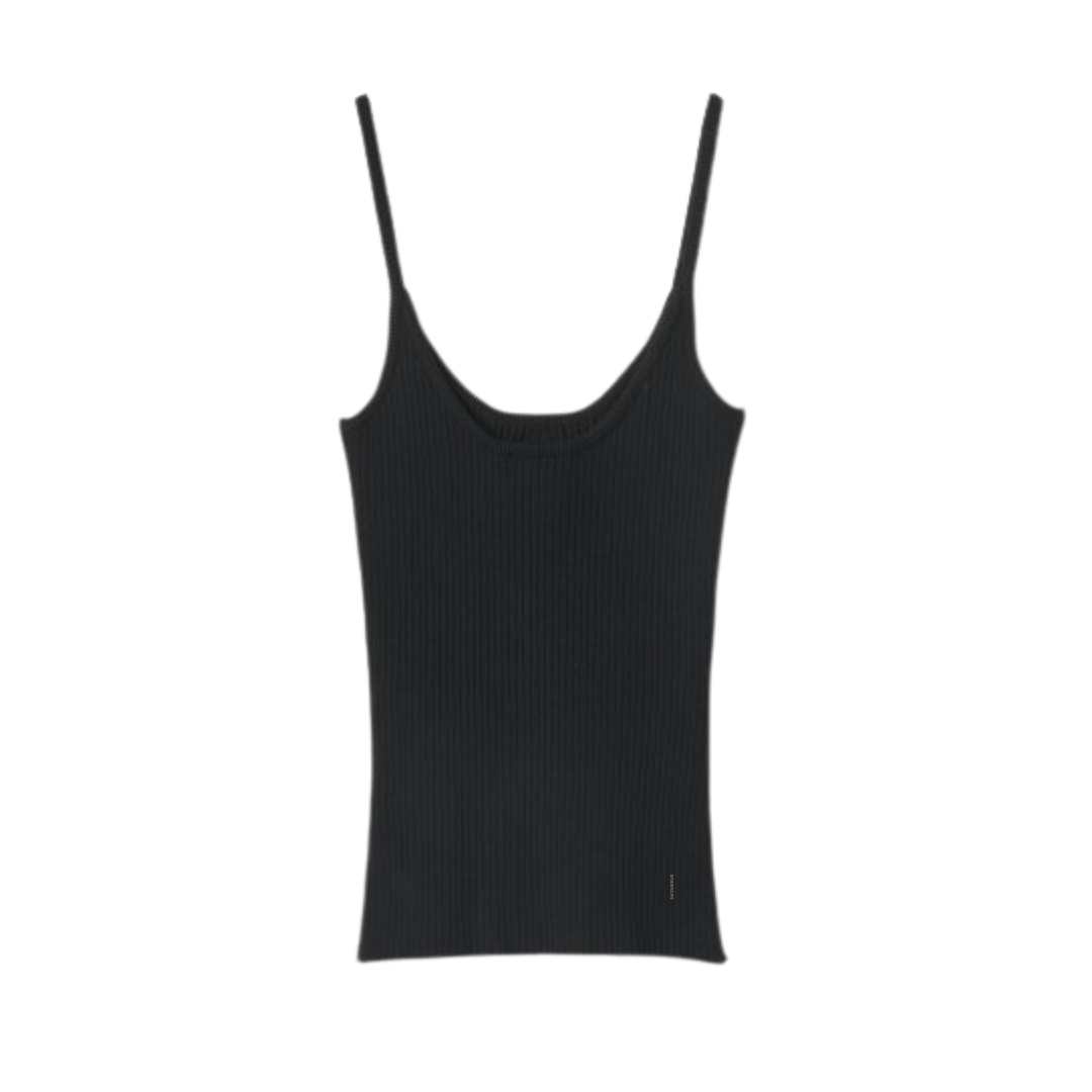  Women's Knitted Tank Top - Black