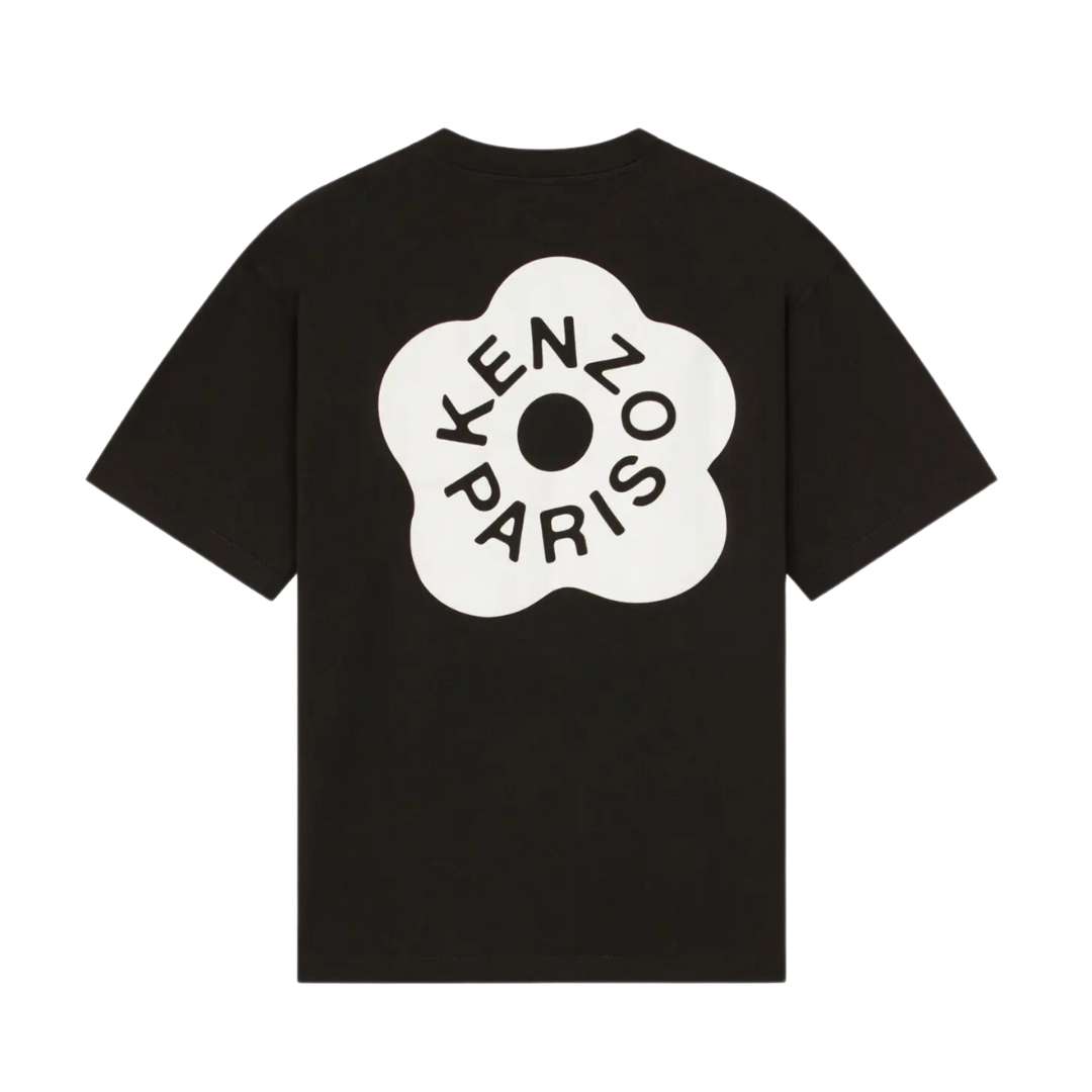 Wide black T-shirt with logo