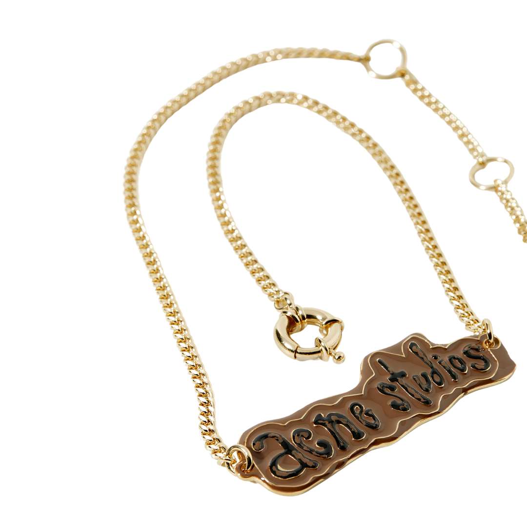 Signature plaque necklace