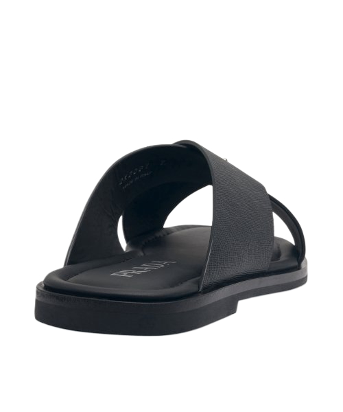 Men's Triangle Logo Slides - Black