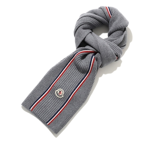 Tricolor wool scarf