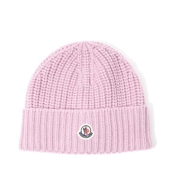 Logo patch wool beanie