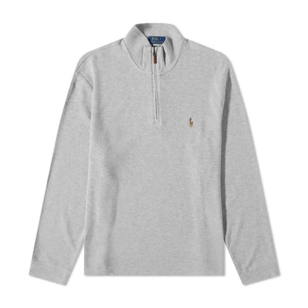 Estate Trip pony logo embroidered half zip-up