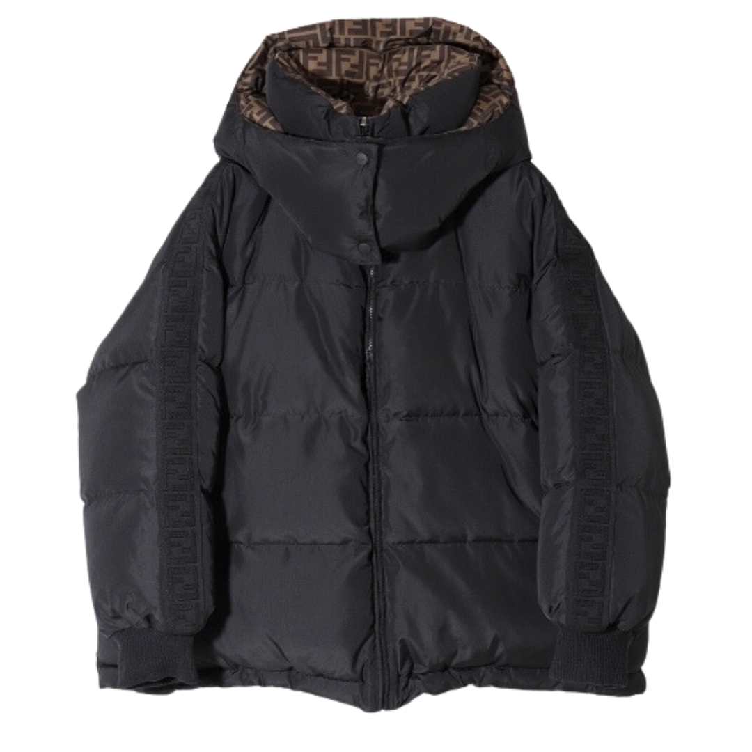 FF nylon reversible down jacket