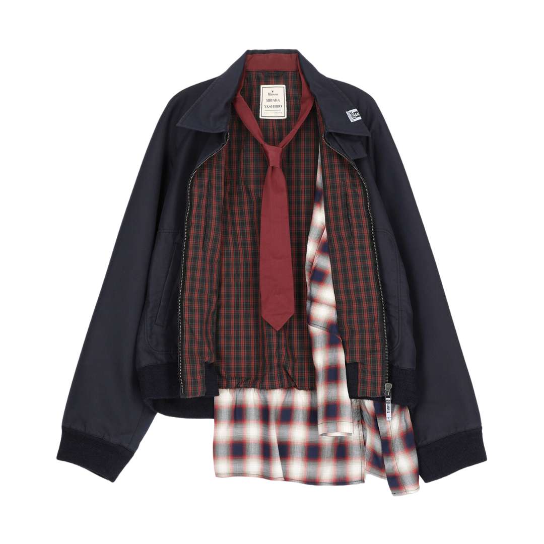 Mix Layered Harrington Jacket