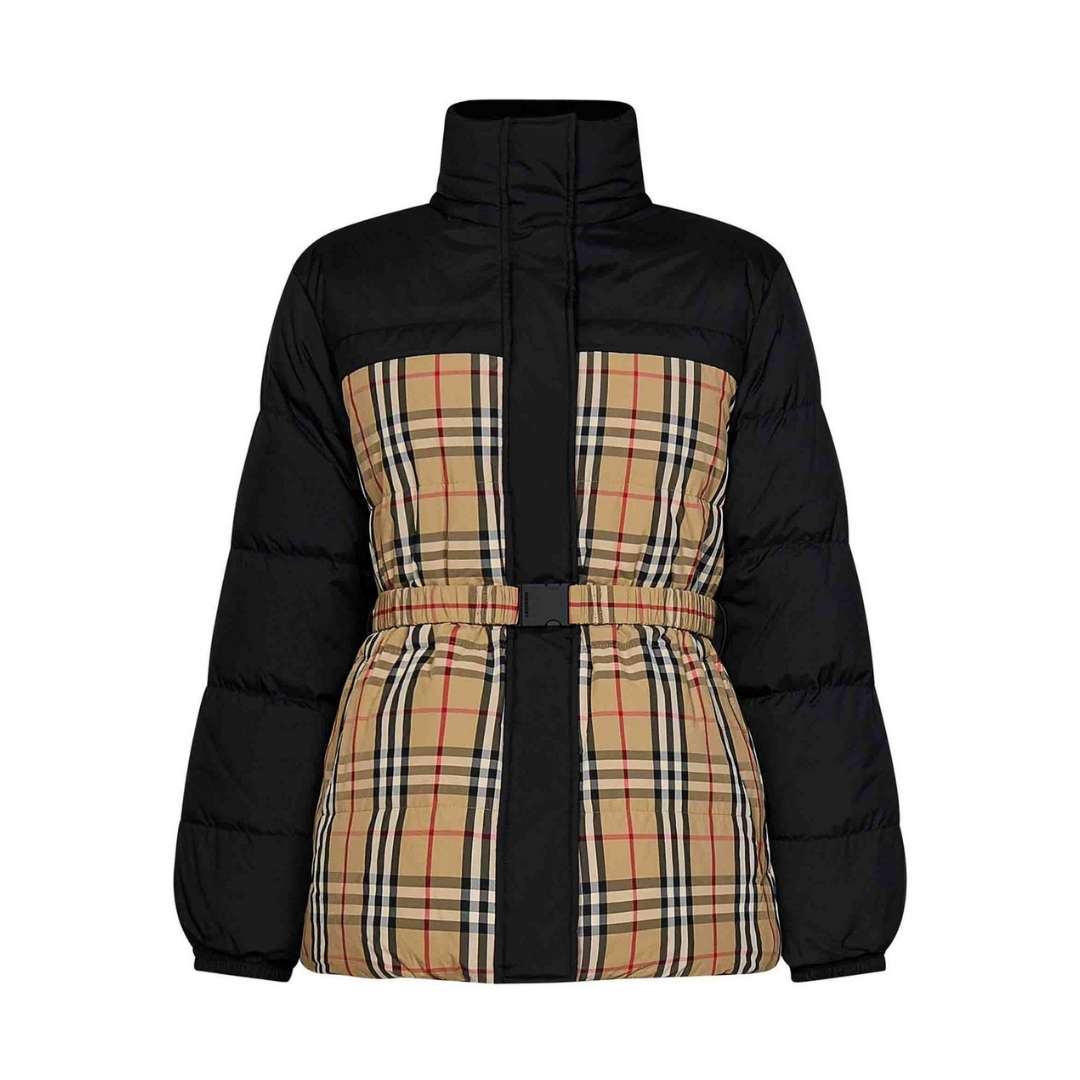 Reversible plaid-check Puffer Jacket