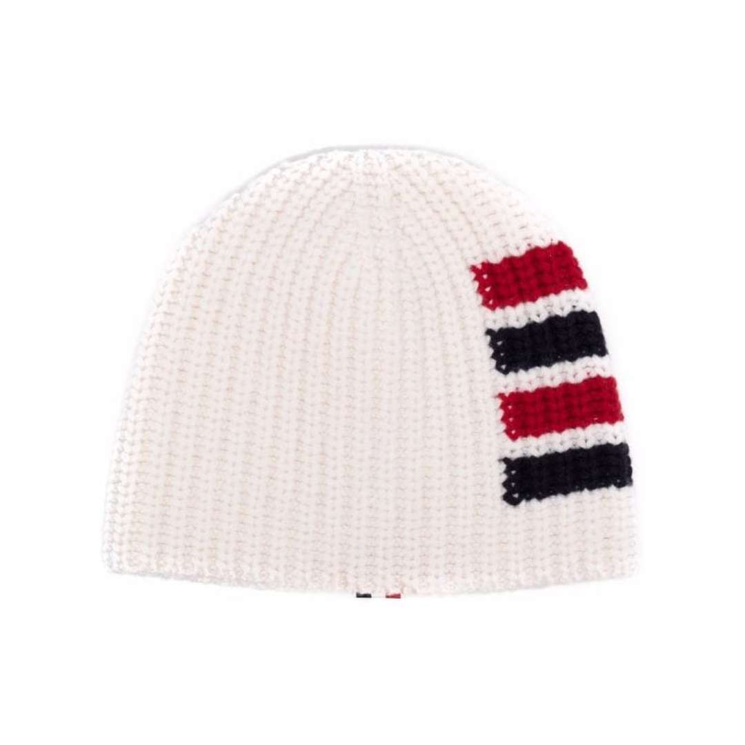 White 4-Bar Beanie