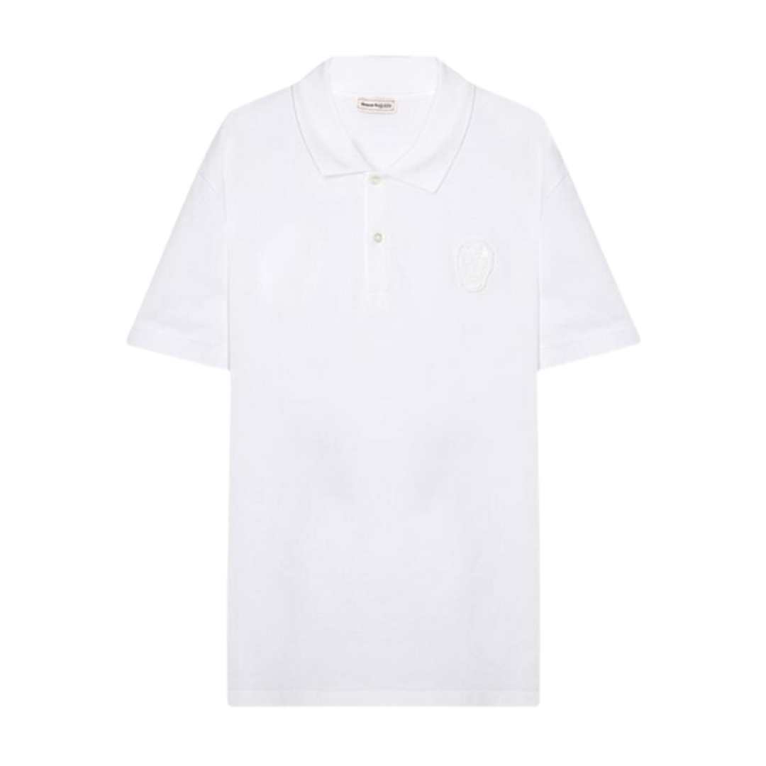 Skull patch short sleeve polo