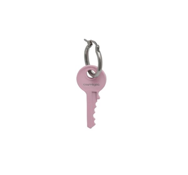 Pink keychain earrings