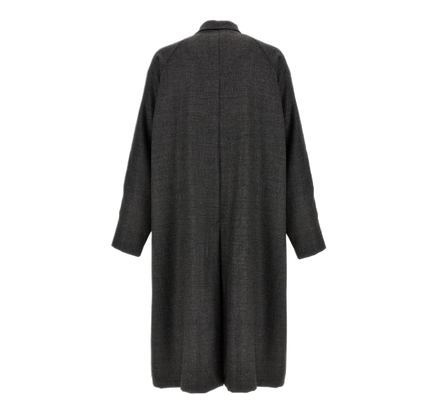 Single-breasted split detail wool coat