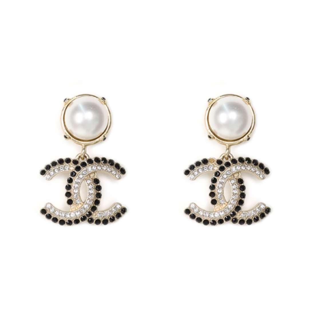 Pearl Crystal Drop Earrings