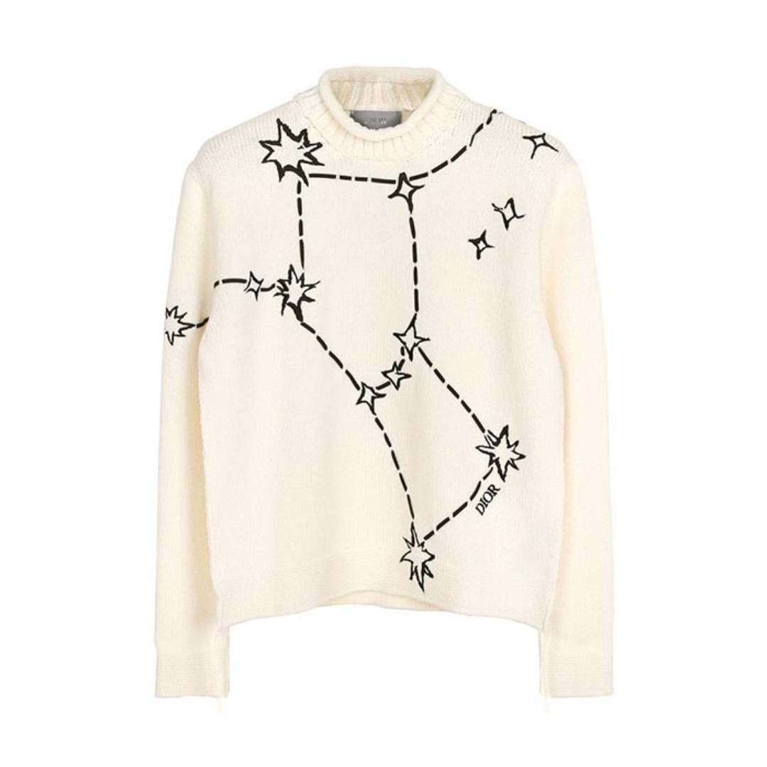 White Logo Wool Sweater