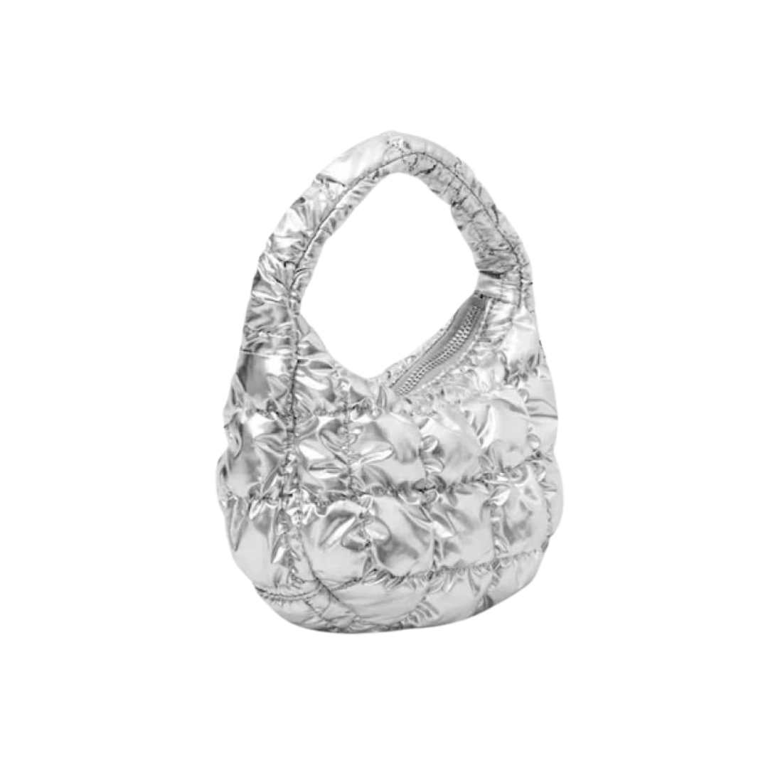 COS Quilted Micro Bag Silver