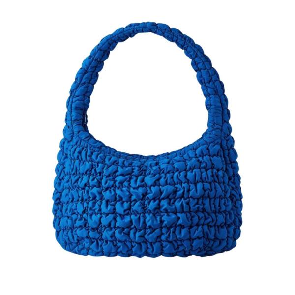 COS Quilted Oversized Shoulder Bag Blue