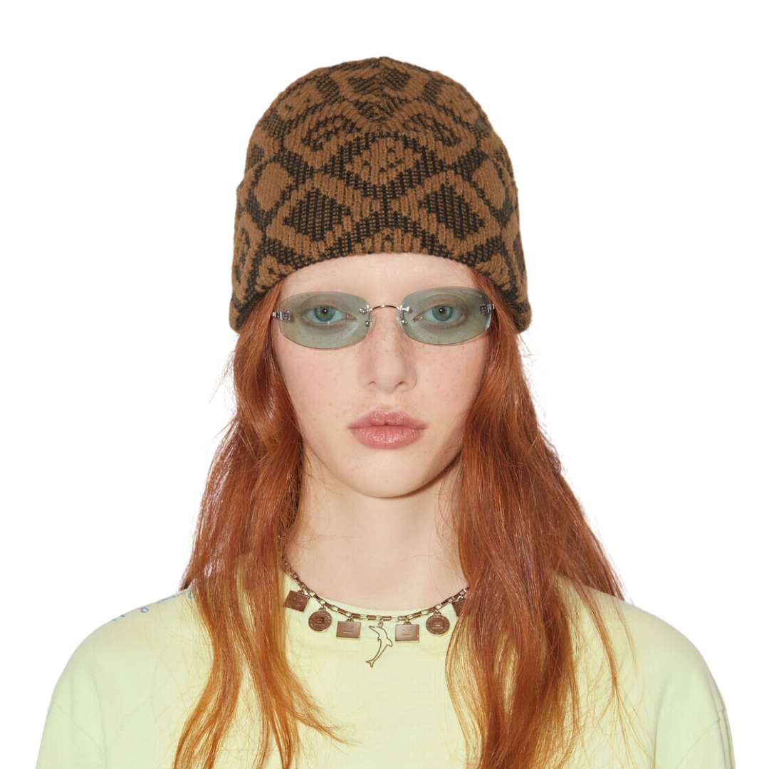 Face tiles beanie