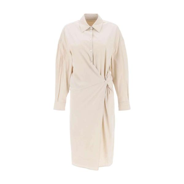 Straight Collar Twisted Dress