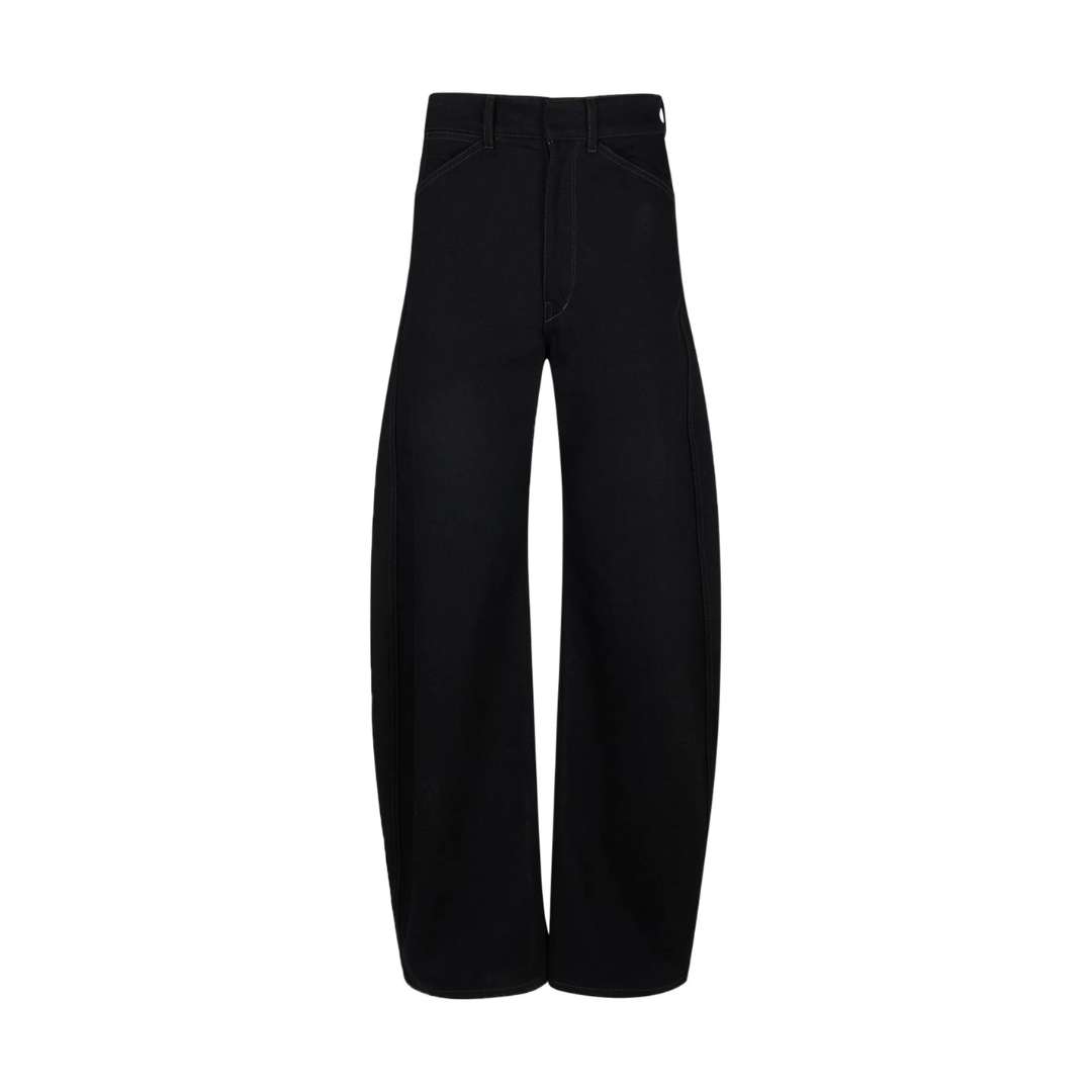 High waist curved pants