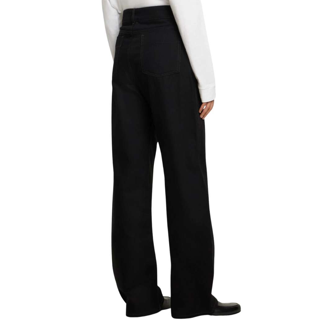 High waist curved pants